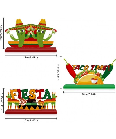 Cinco De Mayo Party Decorations 3 Pieces Wooden Cinco De Mayo Table Decorations Mexican Centerpieces for Tables Mexican Table...