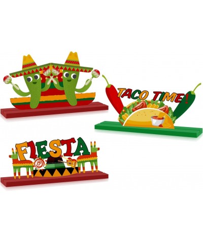 Cinco De Mayo Party Decorations 3 Pieces Wooden Cinco De Mayo Table Decorations Mexican Centerpieces for Tables Mexican Table...