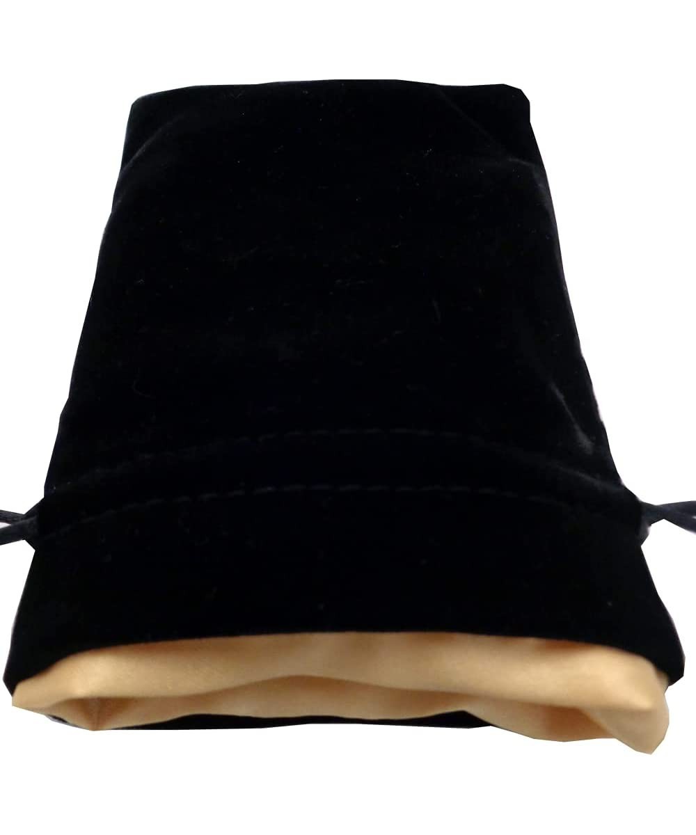 Velvet Dice Bag with Satin Liner 4"x6" Black Velvet Dice Bag with Gold Satin $16.09 Game Accessories