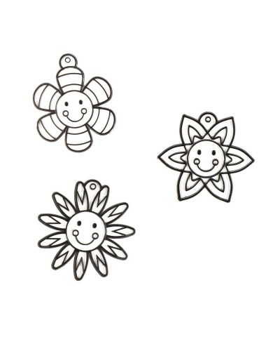 AC770 Smiley Flower Suncatcher - Pack of 8 Crafts for Kids Hanging Window Ornament Kit for Children to Paint $16.84 Craft Kits