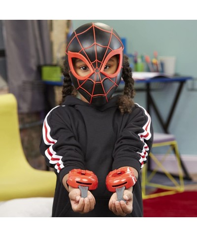 Marvel Across The Spider-Verse Web Action Gear Miles Morales Costume Mask and Gauntlets Super Hero Toys for 5 Year Old Boys a...