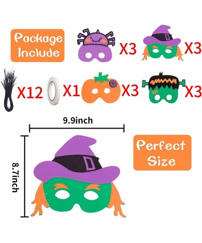 Halloween Crafts for Kids Halloween Mask Craft Kit 12PCS Halloween Foam Mask for Kids Halloween Foam Crafts Make Your Own Foa...