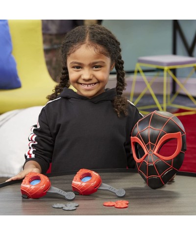 Marvel Across The Spider-Verse Web Action Gear Miles Morales Costume Mask and Gauntlets Super Hero Toys for 5 Year Old Boys a...