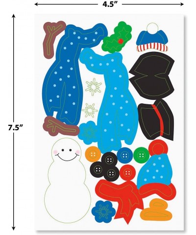 Build Your Own Sticker Value Pack - Set of 36 12 Snowmen 12 Santas 12 Reindeers and Coordinating Stickers DIY Activity for Ki...