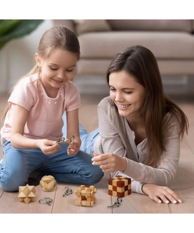 Brain Teaser Puzzle for Kids Adults Puzzle Games Wooden and Metal 3D Unlock Interlocking Puzzle Educational Toy 28Pcs $48.06 ...