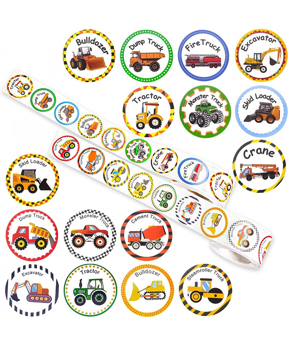 1000PCS Truck Stickers Tractor Construction Car Stickers Cars and Truck Seal Stickers in 16 Designs Truck Theme Birthday Part...