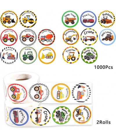 1000PCS Truck Stickers Tractor Construction Car Stickers Cars and Truck Seal Stickers in 16 Designs Truck Theme Birthday Part...