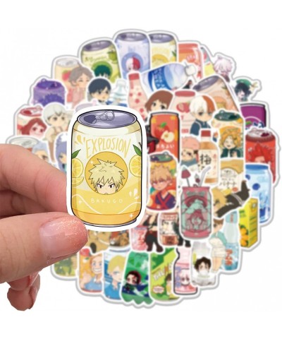 50Pcs Kawaii Anime Beverage Stickers Aesthetic Creative Beverage Stickers Laptop Water Bottles Phone Skateboard Cute Summer F...