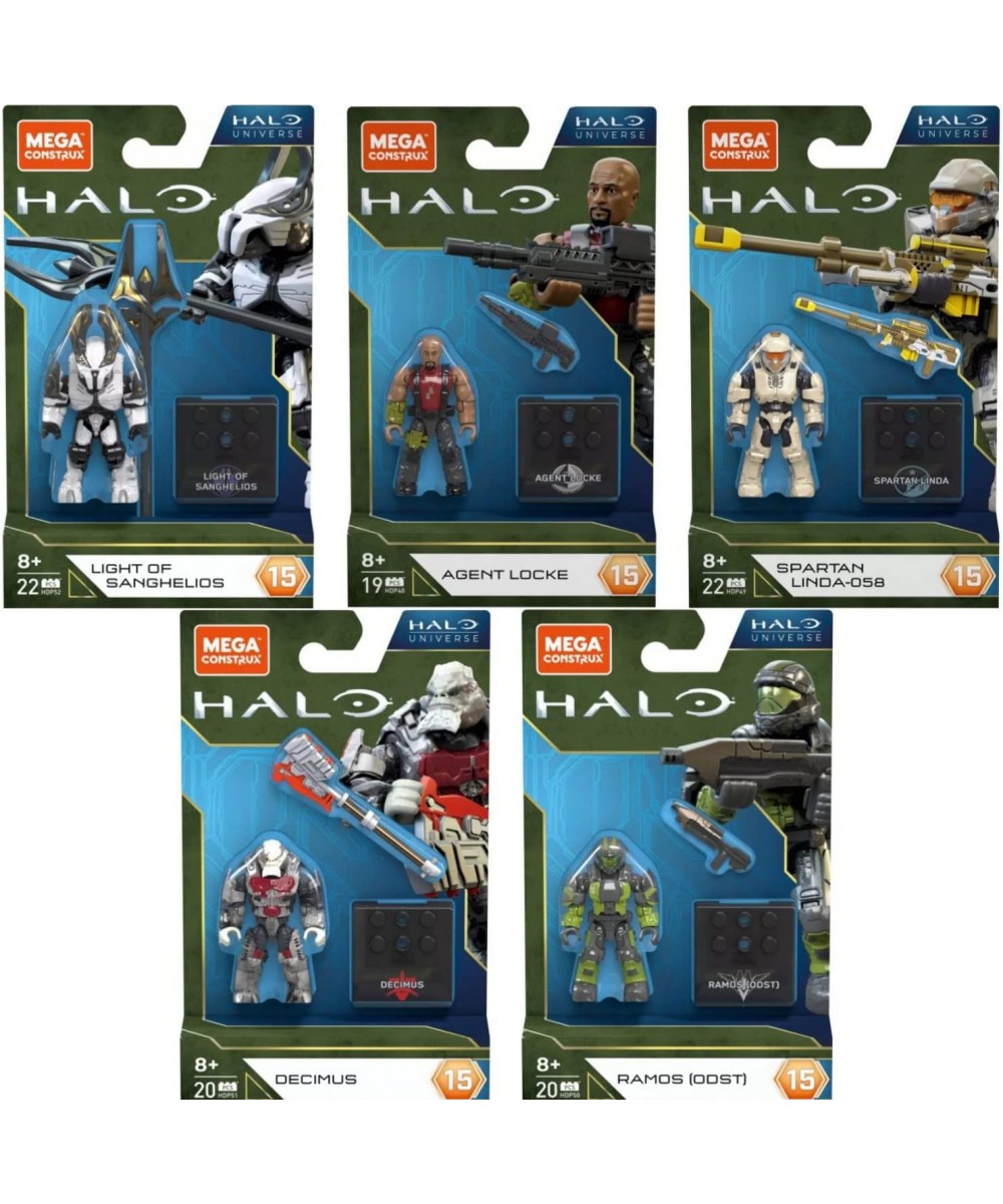 Halo Heroes Series 15 Complete Set of 5 Buildable Action Figures $55.49 Action Figures