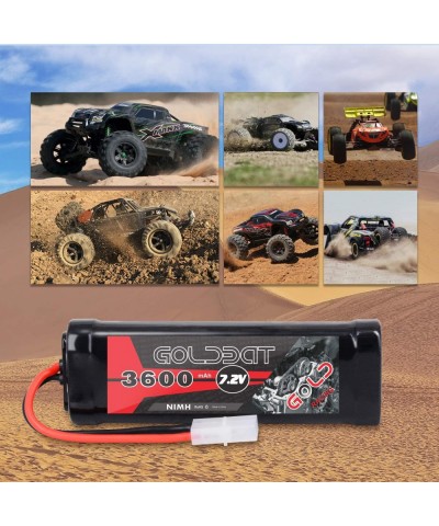 3600mAh 7.2V NiMH RC Battery with Tamiya Connector for for RC Evader BX Car Truck Truggy Buggy Tank Car Racing (3600-7.2V-Tam...