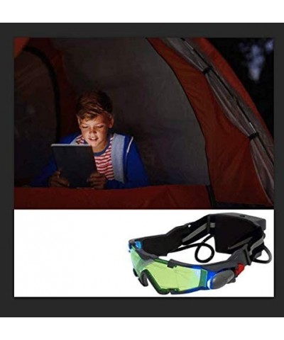 Night Vision Goggles Spy Googles Spy Gear Adjustable Kids LED Night Goggles Flip-Out Lights Green Lens for Racing Bicycling S...