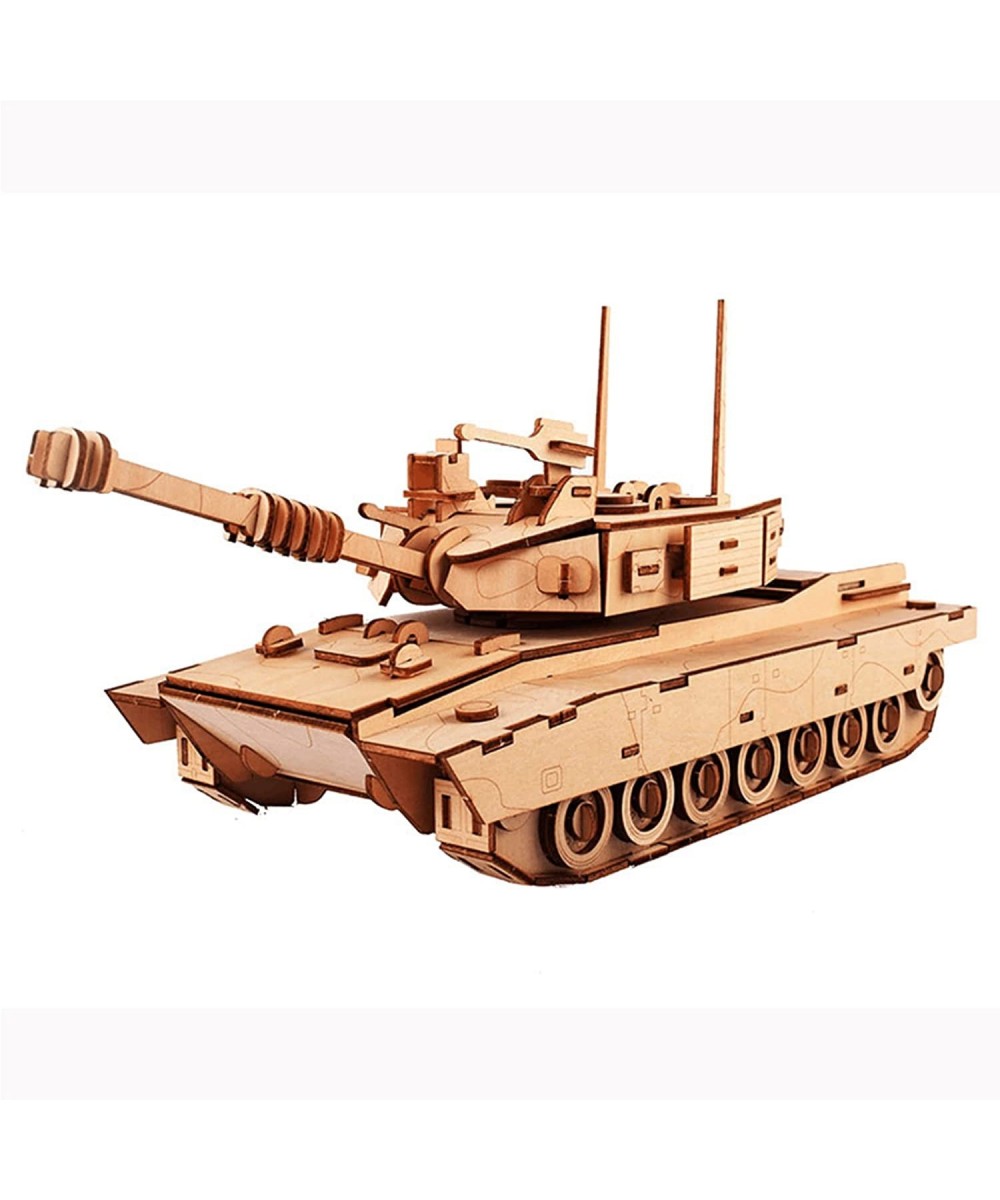 3D Wooden Puzzles Laser Engraving DIY Safe Assembly Constructor Kit Toy Wood Tank Model Kits to Build DIY Assembly Toy Woodcr...