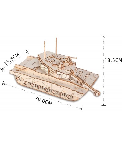 3D Wooden Puzzles Laser Engraving DIY Safe Assembly Constructor Kit Toy Wood Tank Model Kits to Build DIY Assembly Toy Woodcr...