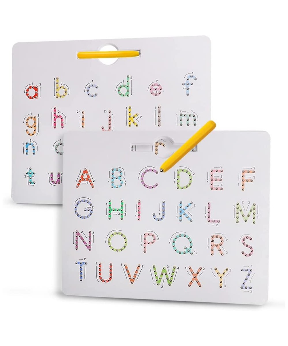 Magnetic Letters Alphabet Tracing Board Double-Sided ABC Learning Uppercase Lowercase Educational Magnets Toy Handwriting Pra...