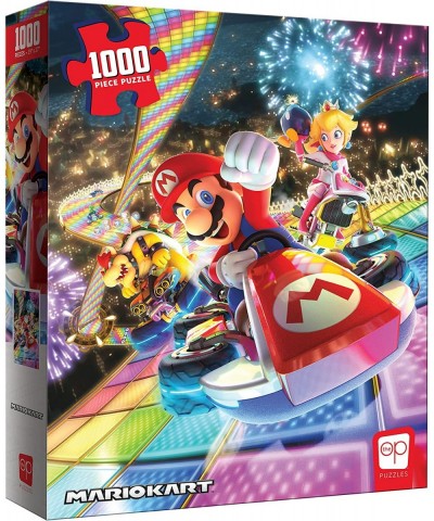 Mario Kart “Rainbow Road” 1000 Piece Jigsaw Puzzle | Collectible Super Mario Puzzle Artwork Featuring Mario Princess Peach an...