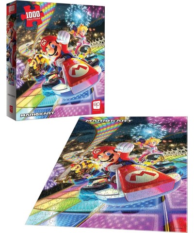 Mario Kart “Rainbow Road” 1000 Piece Jigsaw Puzzle | Collectible Super Mario Puzzle Artwork Featuring Mario Princess Peach an...