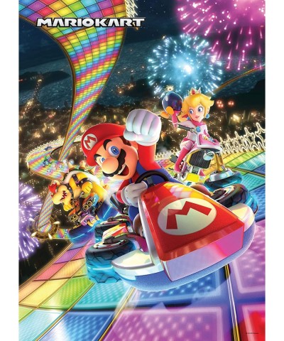 Mario Kart “Rainbow Road” 1000 Piece Jigsaw Puzzle | Collectible Super Mario Puzzle Artwork Featuring Mario Princess Peach an...