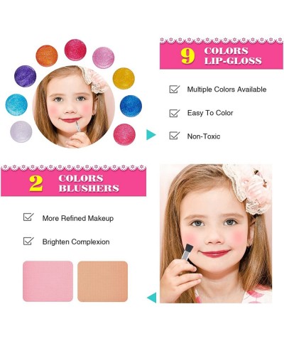 Real Makeup Toy for Girls Washable Cosmetic Set Pretend Play Gifts for Toddler Kids $21.35 Kids' Dress-Up Accessories