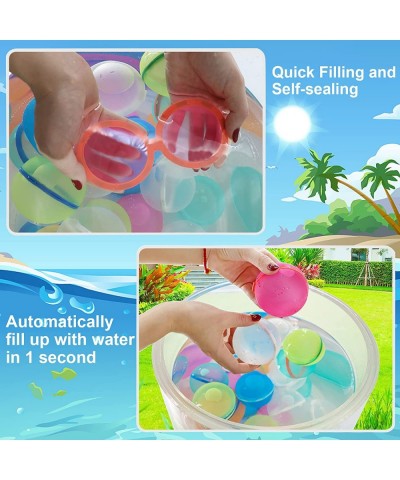 Reusable Water Balloons Self Sealing Quick Fill Summer New Refillable Splash Balls Water Bomb Water Balloon Toys for Outdoor ...