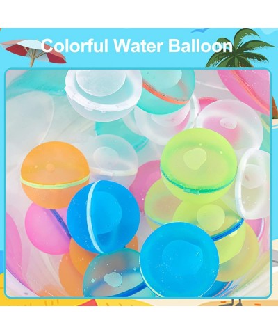 Reusable Water Balloons Self Sealing Quick Fill Summer New Refillable Splash Balls Water Bomb Water Balloon Toys for Outdoor ...