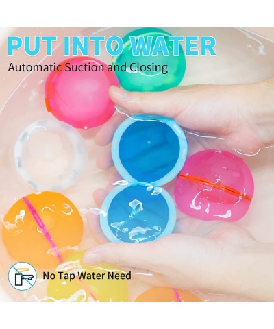 Reusable Water Balloons for Kids Water Bombs Splash Balls for Pool Refillable Quick Fill Self Sealing for Water Fight Game Wa...