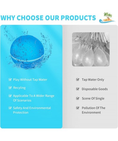 Reusable Water Balloons for Kids Water Bombs Splash Balls for Pool Refillable Quick Fill Self Sealing for Water Fight Game Wa...