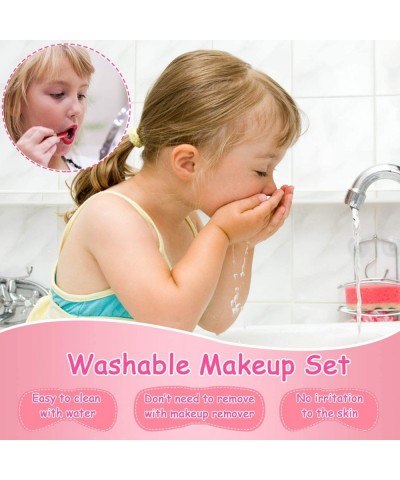 Washable Kids Makeup Kit for Girls Real Makeup Toys Set Safe & Non-Toxic Princess Pretend Play Makeup for Little Girls Toys H...