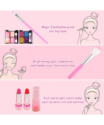 Washable Kids Makeup Kit for Girls Real Makeup Toys Set Safe & Non-Toxic Princess Pretend Play Makeup for Little Girls Toys H...