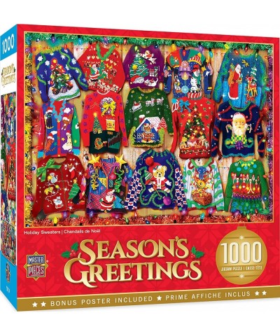 1000 Piece Christmas Jigsaw Puzzle - Holiday Sweaters - 19.25"x26.75 $34.21 Jigsaw Puzzles