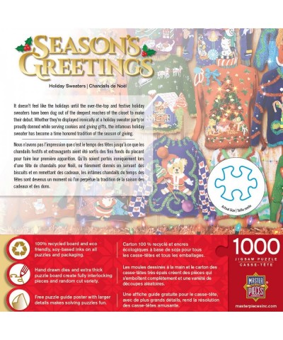 1000 Piece Christmas Jigsaw Puzzle - Holiday Sweaters - 19.25"x26.75 $34.21 Jigsaw Puzzles