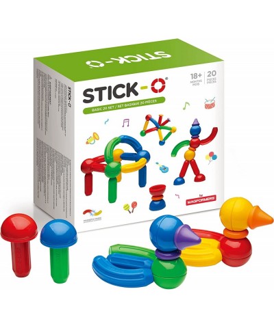 Stick-O Basic 20 Piece Magnetic Building Set Rainbow Colors Educational STEM Construction Toy Ages 18M+ $63.26 Toy Magnetic B...