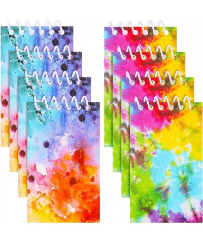 24 Pieces Mini Tie Dye Notepads Multicolor Style Pocket Notebooks Tie Dye Spiral Mini Notebooks Pastel Tie Dye Notepad for Te...