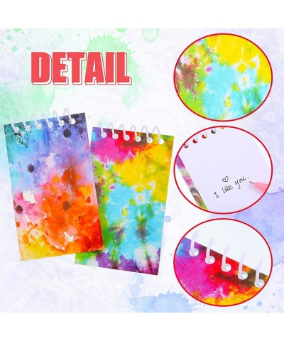 24 Pieces Mini Tie Dye Notepads Multicolor Style Pocket Notebooks Tie Dye Spiral Mini Notebooks Pastel Tie Dye Notepad for Te...