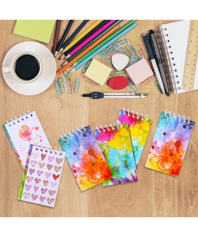 24 Pieces Mini Tie Dye Notepads Multicolor Style Pocket Notebooks Tie Dye Spiral Mini Notebooks Pastel Tie Dye Notepad for Te...