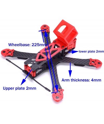 225mm FPV Racing Drone Frame 5inch Carbon Fiber Quadcopter Frame Kit with 3D Printed Camera Mount for Gopro $58.09 Hobby RC Q...