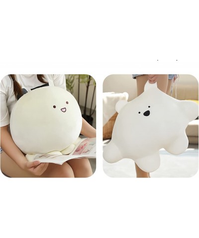 Large Fat Cartoon Cute White Bear Dinosaur Plush Stuffed Animal Body Pillow Super Soft Hug Toy Gift The Child's Sleeping Kawa...