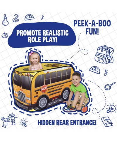 Pop Up School Bus – Indoor Playhouse for Kids | Yellow Vehicle Toy Gift for Boys and Girls $48.50 Kids' Playhouses