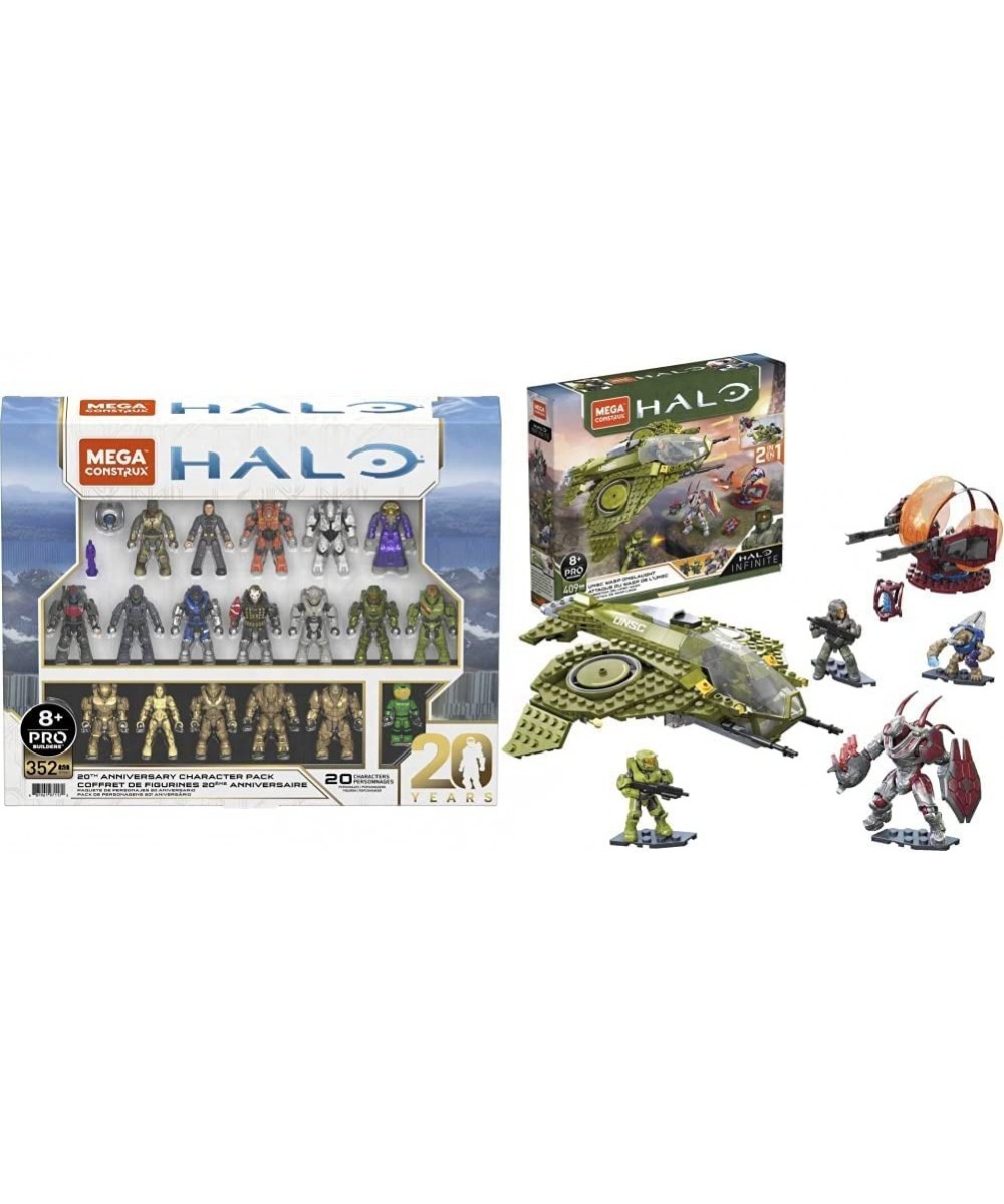 Halo 20th Anniversary Character Pack Halo Infinite Construction Set Building Toys for Boys ​ [Amazon Exclusive] & Construx Ha...