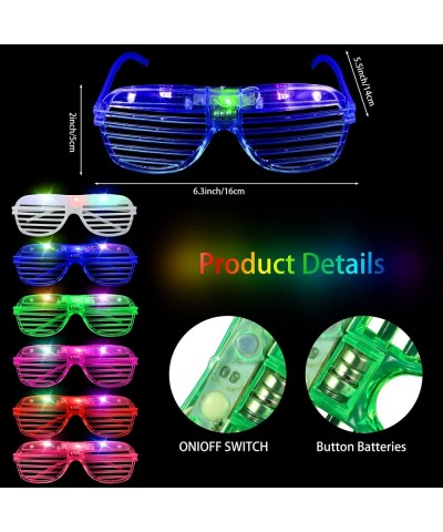 88 Pieces Light Up Party Favors Including 48 Glow Glasses LED Flashing Shutter Shades Glasses with 40 LED Cat Ear Headband Li...