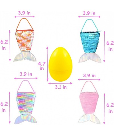 Easter Basket Stuffers Easter Eggs Fillers Filled 4 Pack Large Plastic Eggs with Cute Purse $15.28 Plush Purses