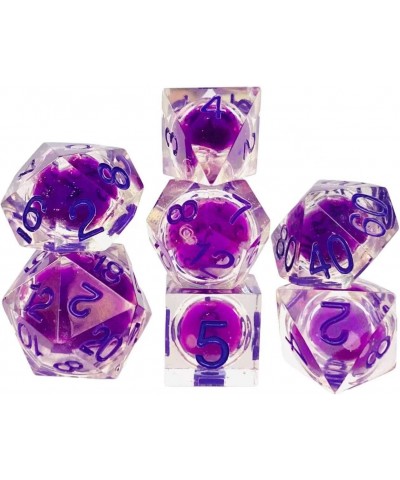 DND Liquid Dice Set Polyhedral Dice for Dungeons & Dragons (D&D) RPG Magic RPG Tabletop Dice Complete D4 D6 D8 D10 D12 D20(Pu...