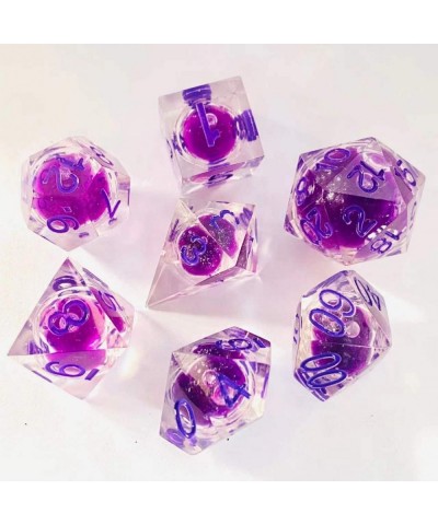 DND Liquid Dice Set Polyhedral Dice for Dungeons & Dragons (D&D) RPG Magic RPG Tabletop Dice Complete D4 D6 D8 D10 D12 D20(Pu...