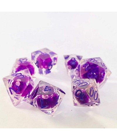 DND Liquid Dice Set Polyhedral Dice for Dungeons & Dragons (D&D) RPG Magic RPG Tabletop Dice Complete D4 D6 D8 D10 D12 D20(Pu...