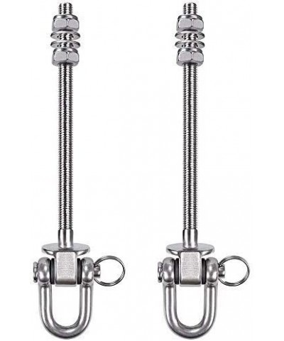 Set of 2 Heavy Duty Swing Hanger 1800LB Capacity M10 x 8.8" Swing Bolts Stainless Steel Swing Hooks for Wood and Steel Beam Y...