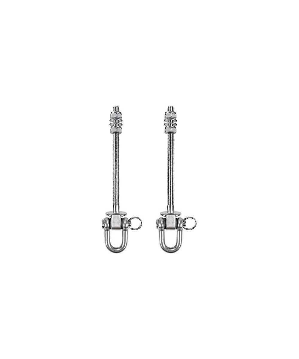 Set of 2 Heavy Duty Swing Hanger 1800LB Capacity M10 x 8.8" Swing Bolts Stainless Steel Swing Hooks for Wood and Steel Beam Y...