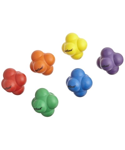 1272724 Rubber React-2-Ball with Erratic Bounce - Set of 6 - Multiple Colors $59.15 Toy Sports Products