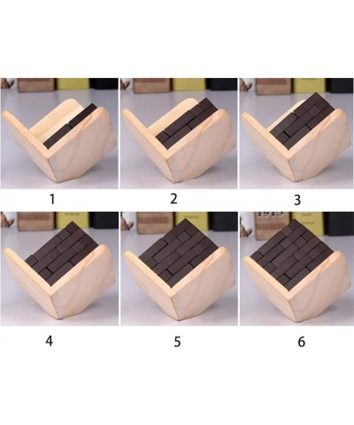 Wooden Brain Teaser Puzzle Cube Wooden Puzzles T-Shaped Jigsaw Logic Puzzle Educational Toy for Kids and Adults (Wine) $18.96...