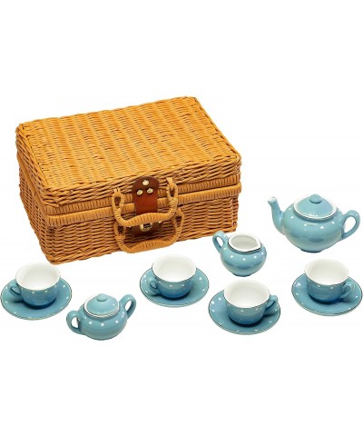 Children's Porcelain Play Tea Set - 13pcs Blue $68.41 Toy Kitchen Products