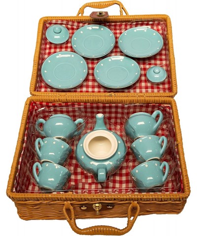 Children's Porcelain Play Tea Set - 13pcs Blue $68.41 Toy Kitchen Products