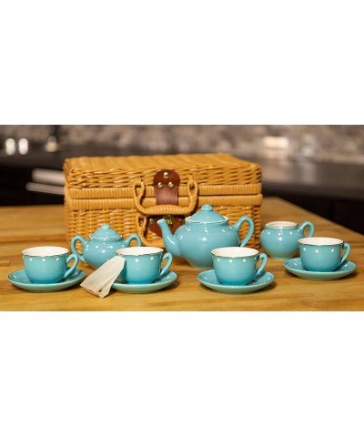 Children's Porcelain Play Tea Set - 13pcs Blue $68.41 Toy Kitchen Products